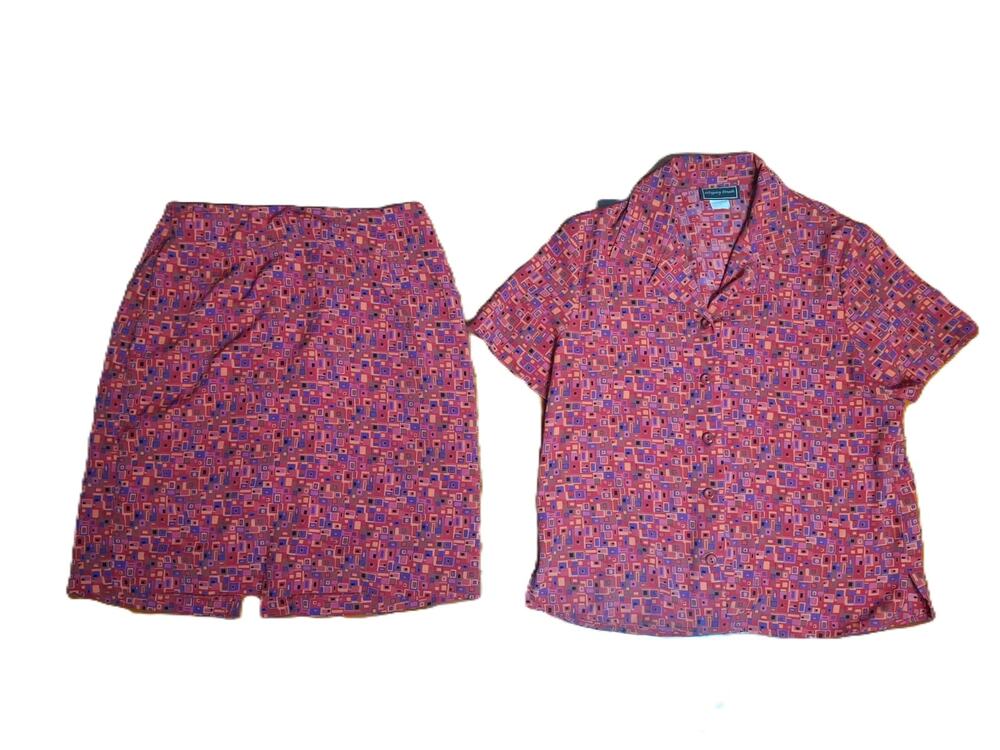 Intriguing Threads Vintage Pixel Two-Piece Set, Size 10